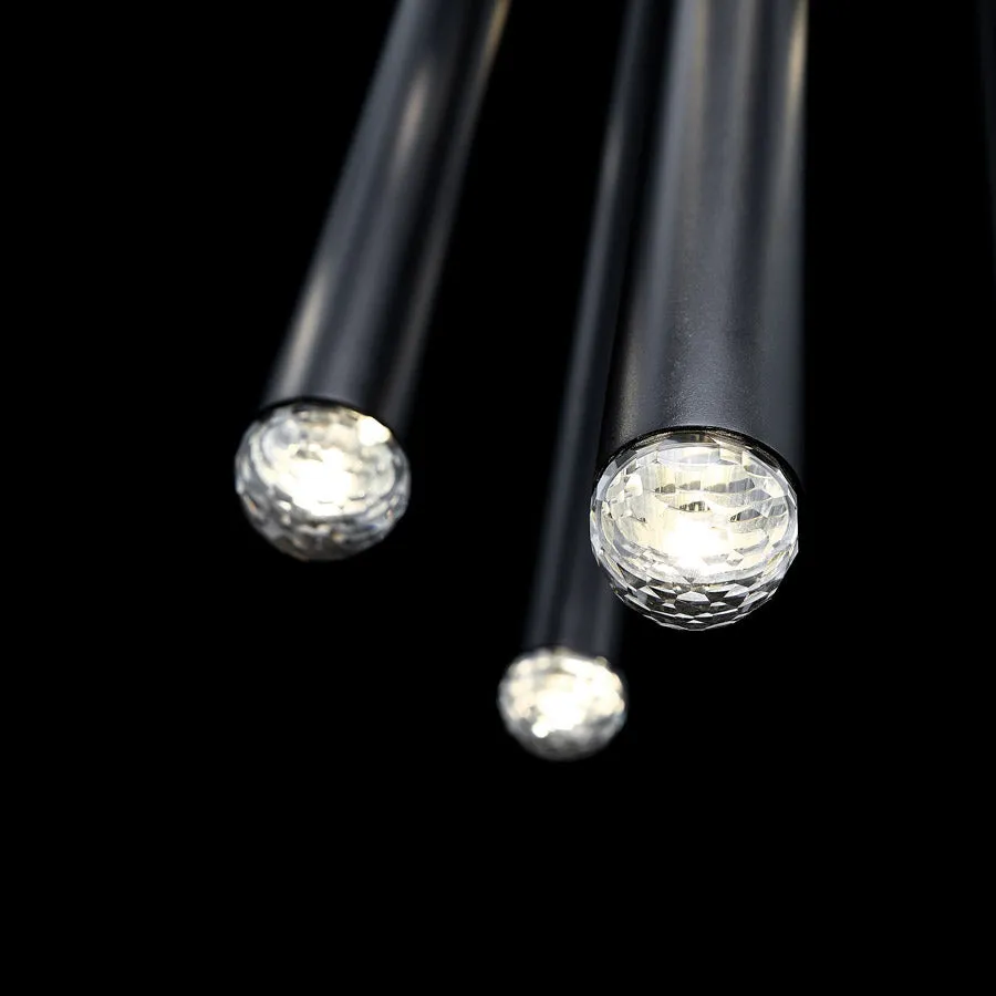 Cascade LED 3 Light Crystal Round Chandelier