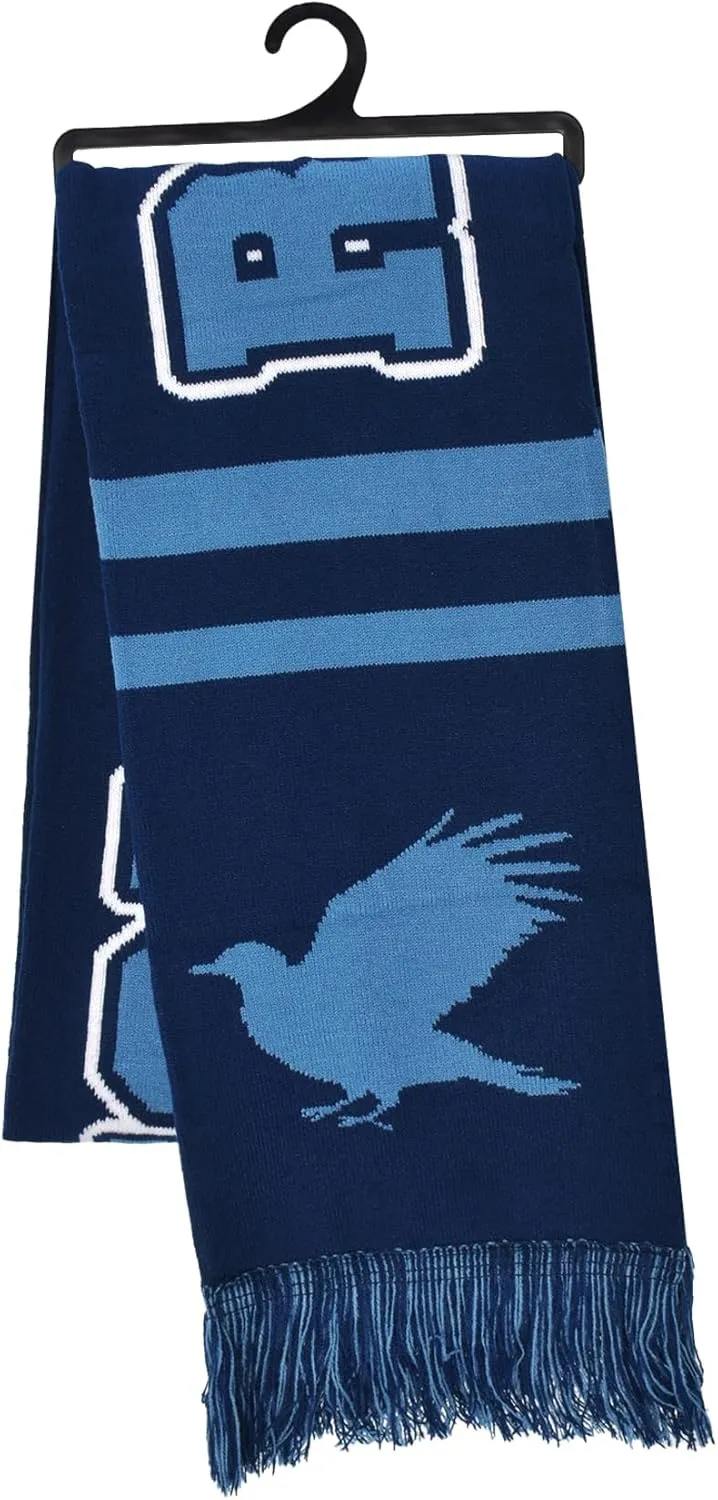 Concept One unisex-adult Harry Potter Beanie Hat and Scarf Set, Hogwarts Collegiate Winter Knit Cap With Cuff and Pom