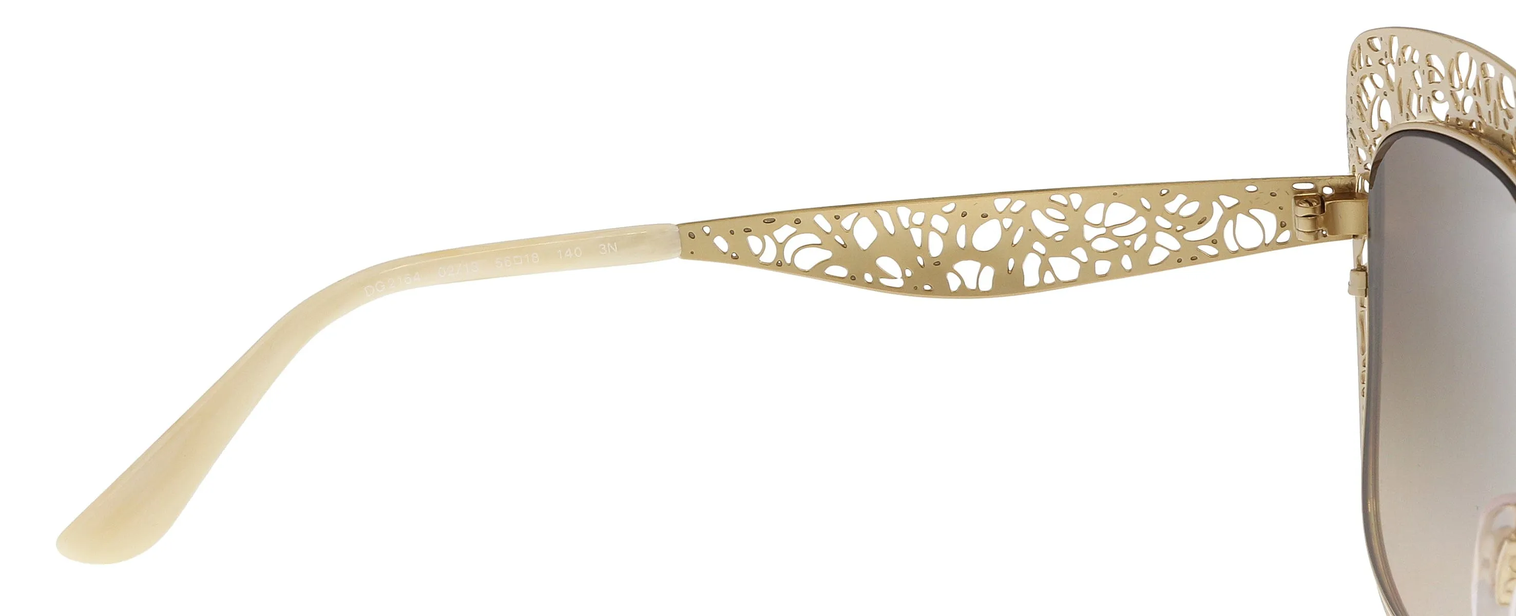 Dolce & Gabbana DG2164 4314 02/13 Gold Cat Eye Sunglasses
