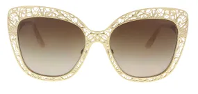 Dolce & Gabbana DG2164 4314 02/13 Gold Cat Eye Sunglasses