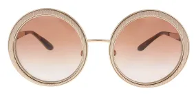 Dolce & Gabbana DG2179 129813 Pink Gold Round Sunglasses