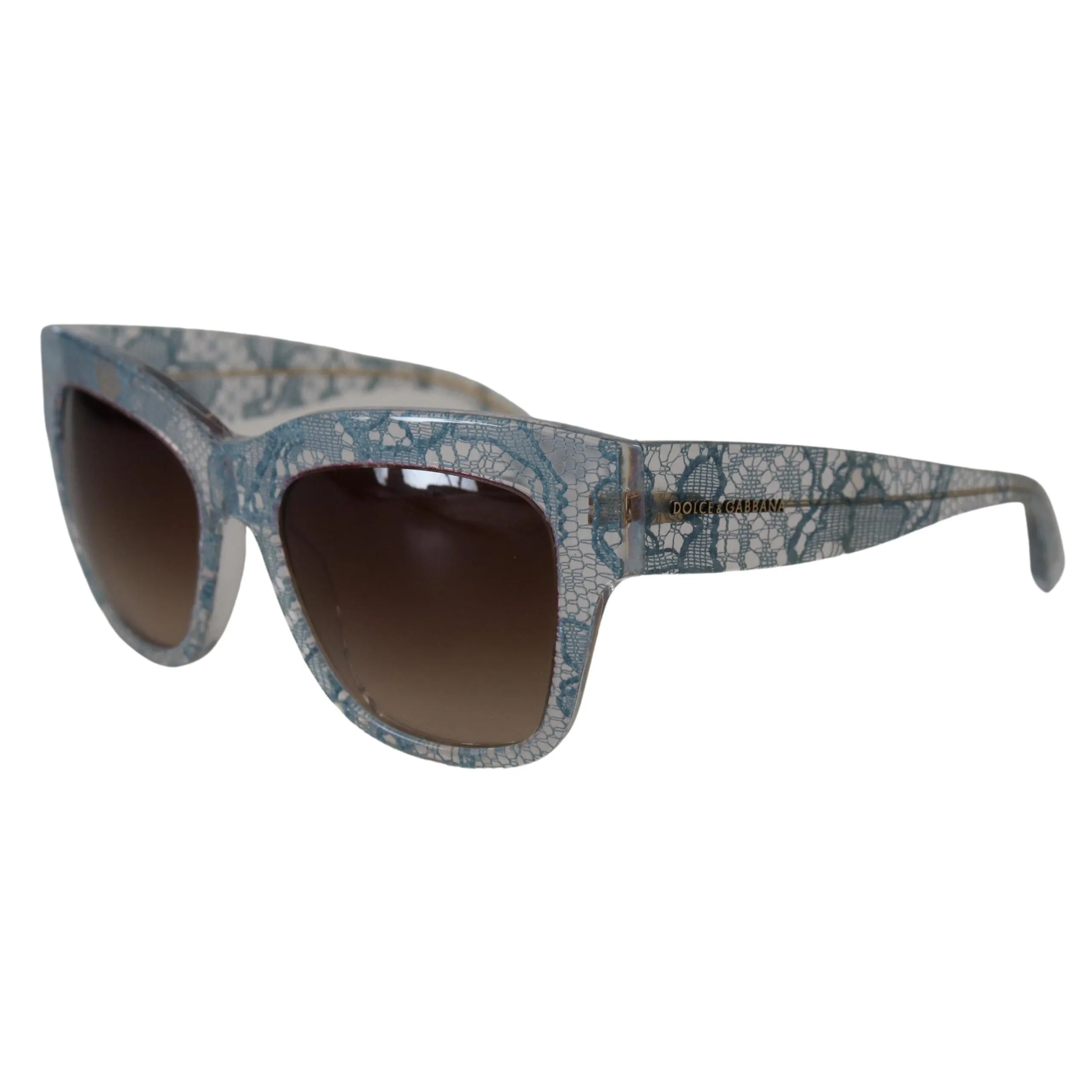 Dolce & Gabbana Elegant Lace-Trimmed Gradient Sunglasses