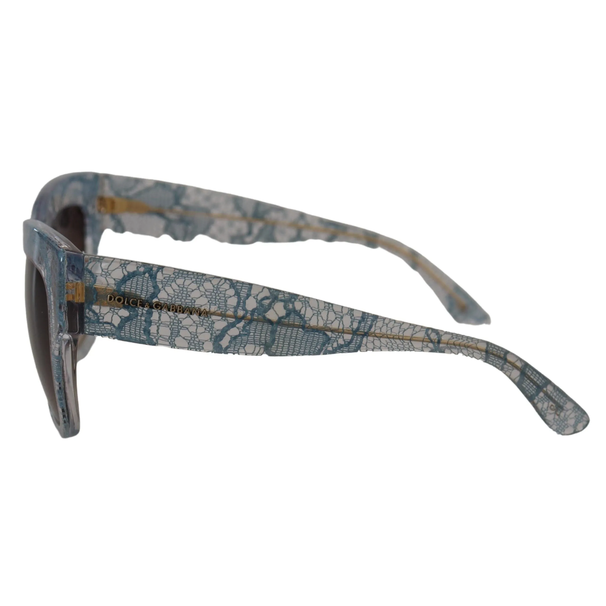 Dolce & Gabbana Elegant Lace-Trimmed Gradient Sunglasses