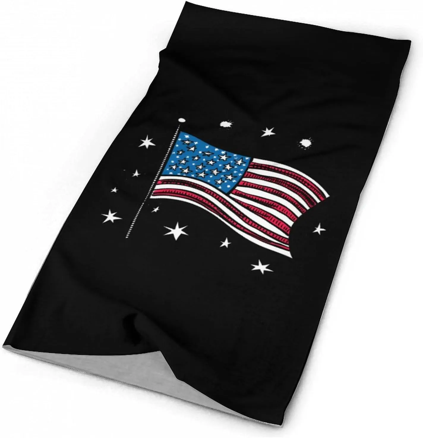 Fireworks 4th of July Bandanas for Men Turban Seamless Neck Gaiter Windproof Face Mask Cover Cold Weather Scarf