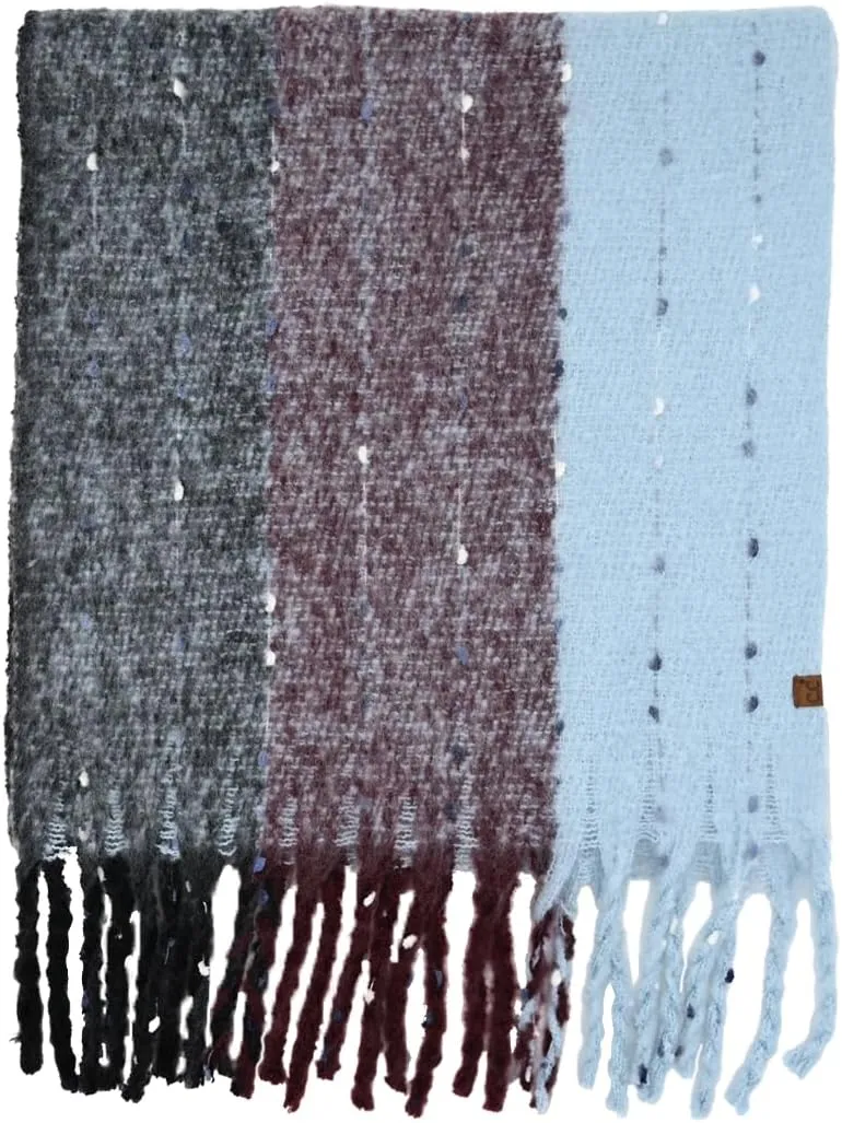 Funky Junque Luxury Cashmere Feel Winter Scarf - Soft Warm Knit Shawl - Mother's Day Gift - for Women - Multiple Patterns