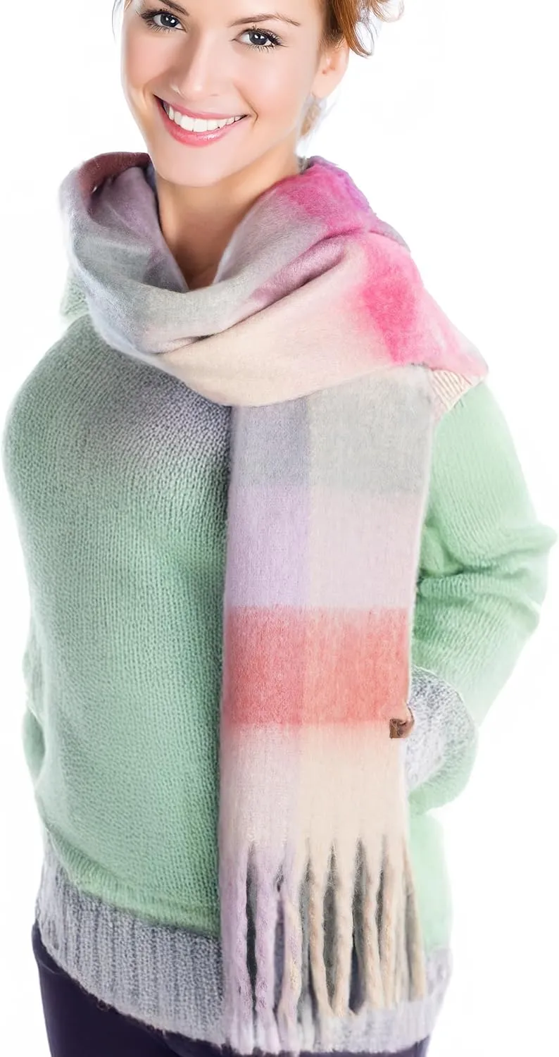 Funky Junque Luxury Cashmere Feel Winter Scarf - Soft Warm Knit Shawl - Mother's Day Gift - for Women - Multiple Patterns