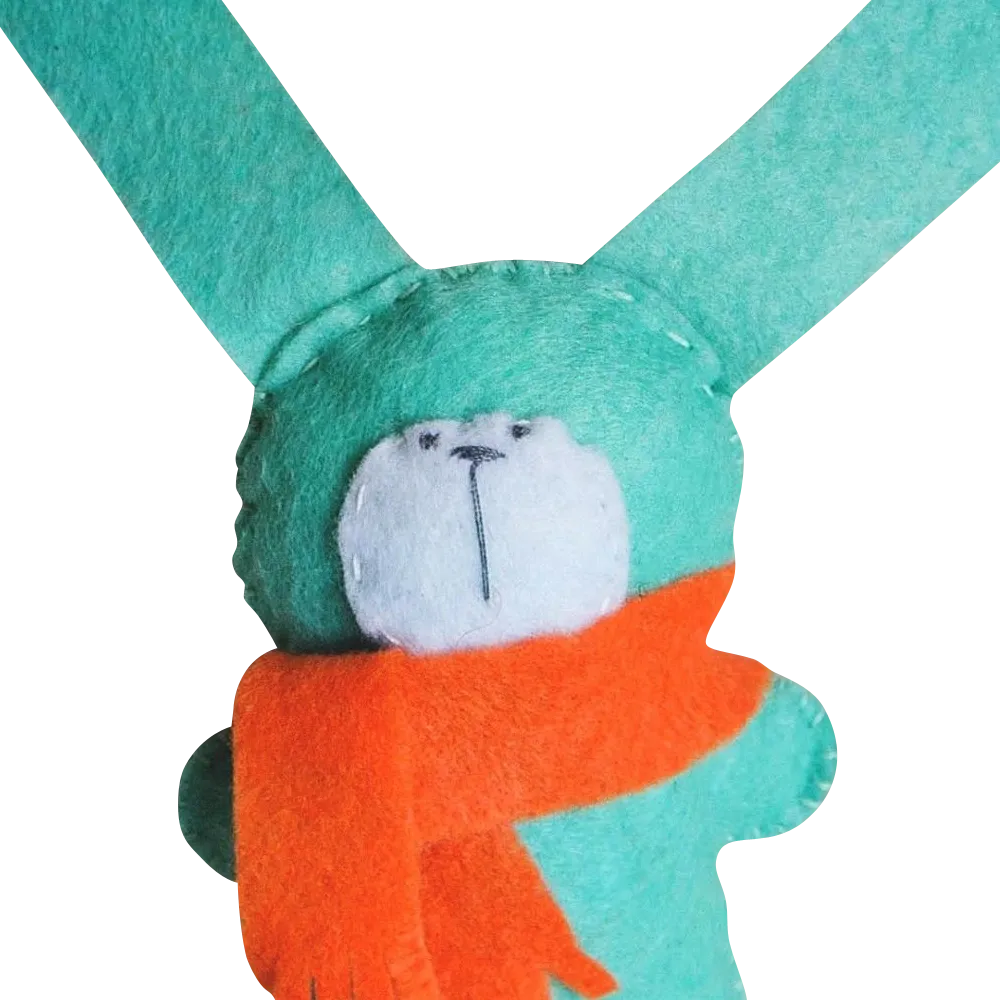 Handmade stuffed animals hare rabbit felt fleece home decor