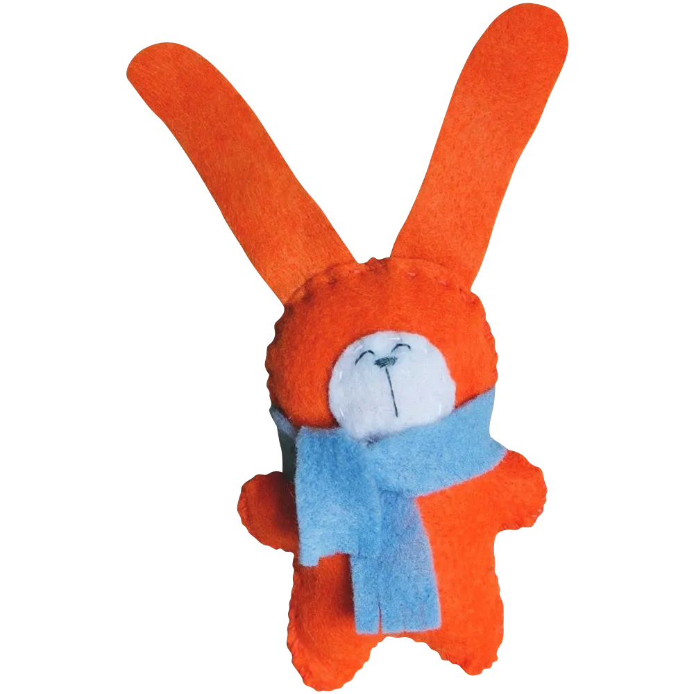 Handmade stuffed animals hare rabbit felt fleece home decor