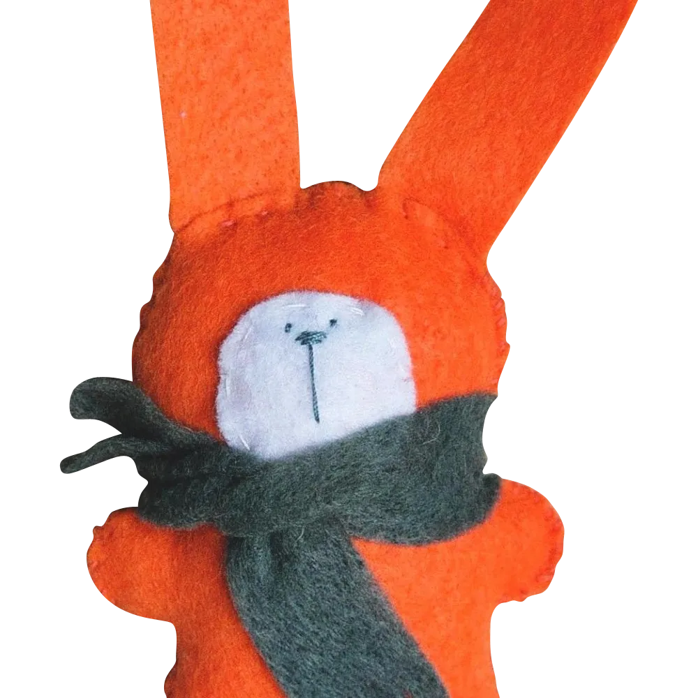 Handmade stuffed animals hare rabbit felt fleece home decor