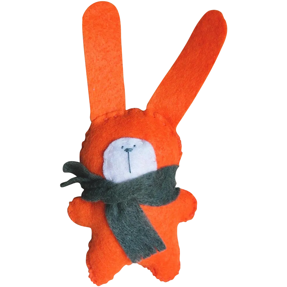 Handmade stuffed animals hare rabbit felt fleece home decor