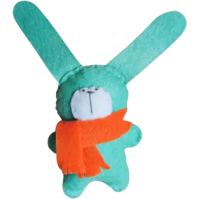 Handmade stuffed animals hare rabbit felt fleece home decor