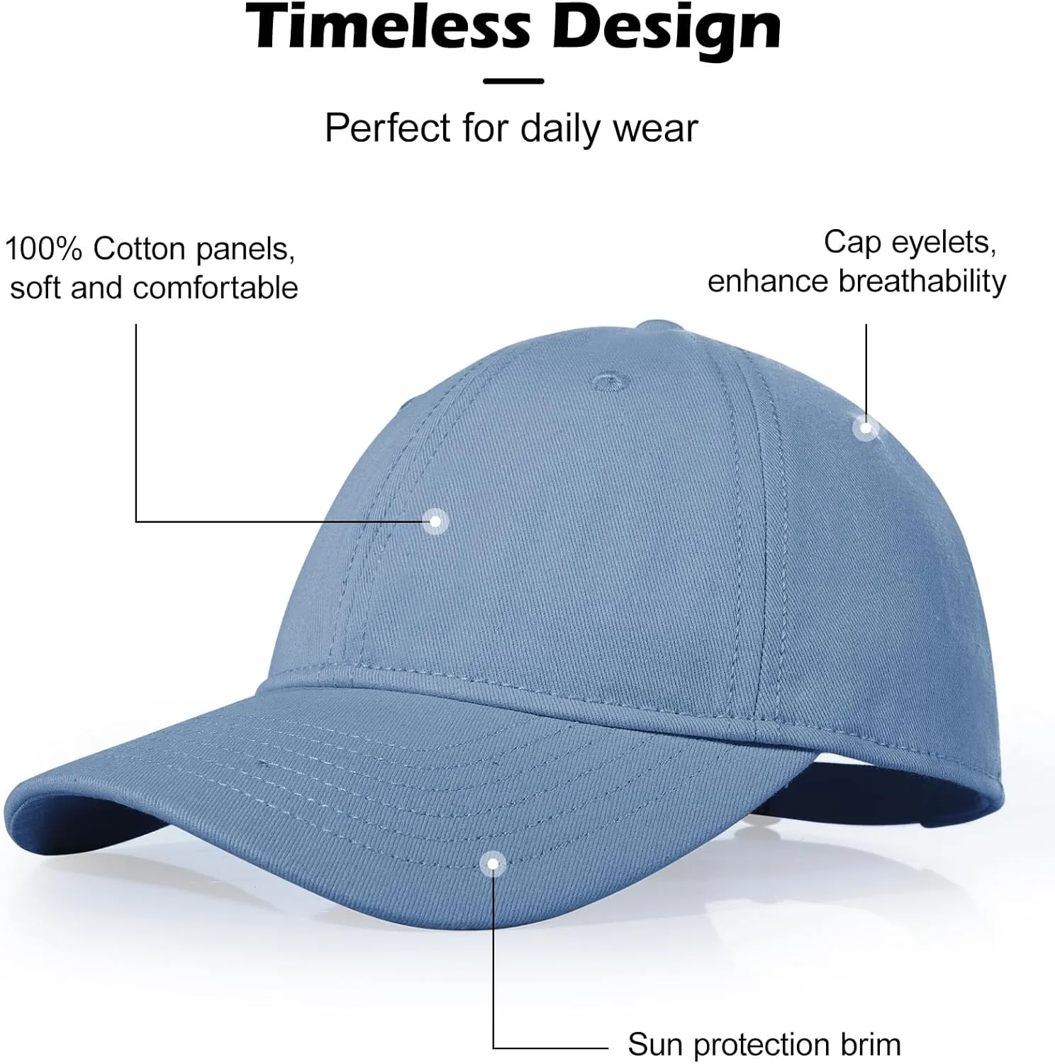 LiuSuper Hats for Small Heads Men, Petite Baseball Caps for Women, XXS Adjustable Trucker Hat Dad Hat(21.3"-22.8", 54cm-58cm)
