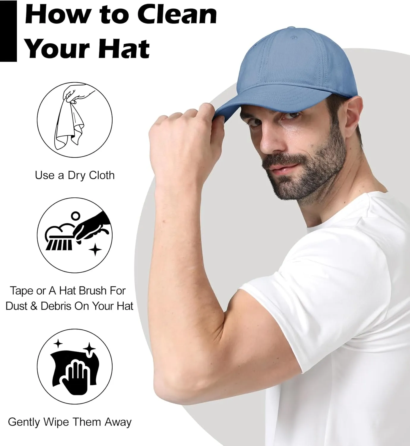 LiuSuper Hats for Small Heads Men, Petite Baseball Caps for Women, XXS Adjustable Trucker Hat Dad Hat(21.3"-22.8", 54cm-58cm)