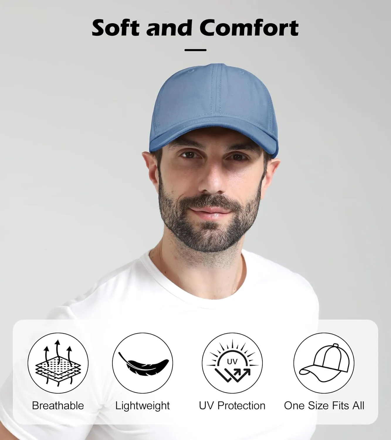 LiuSuper Hats for Small Heads Men, Petite Baseball Caps for Women, XXS Adjustable Trucker Hat Dad Hat(21.3"-22.8", 54cm-58cm)
