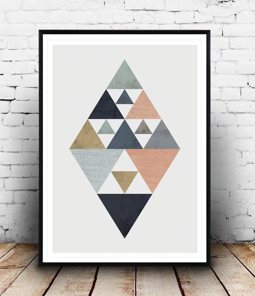 Minimalist watercolor abstract print