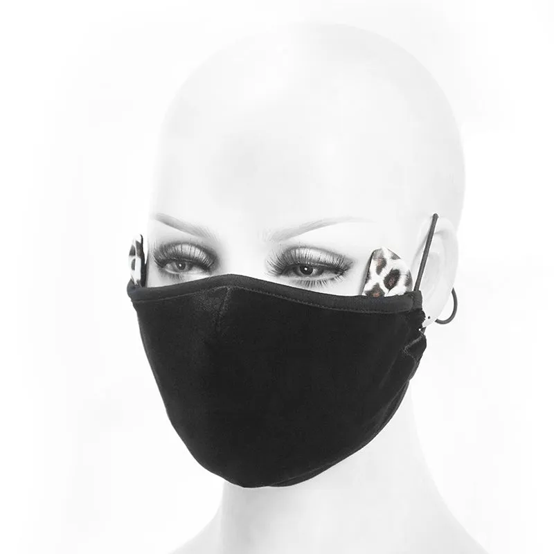 MK033 punk women leopard cat ears high quality dense velvet face mask