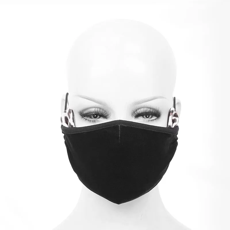 MK033 punk women leopard cat ears high quality dense velvet face mask