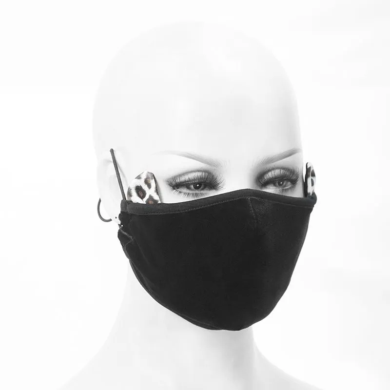MK033 punk women leopard cat ears high quality dense velvet face mask