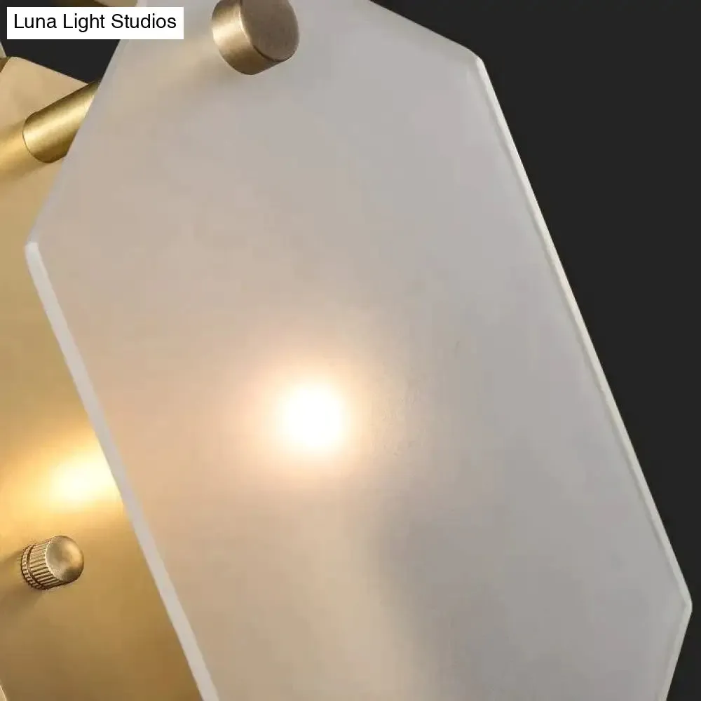 Modern Minimalist Luxury Hexagonal Copper Wall Lamp