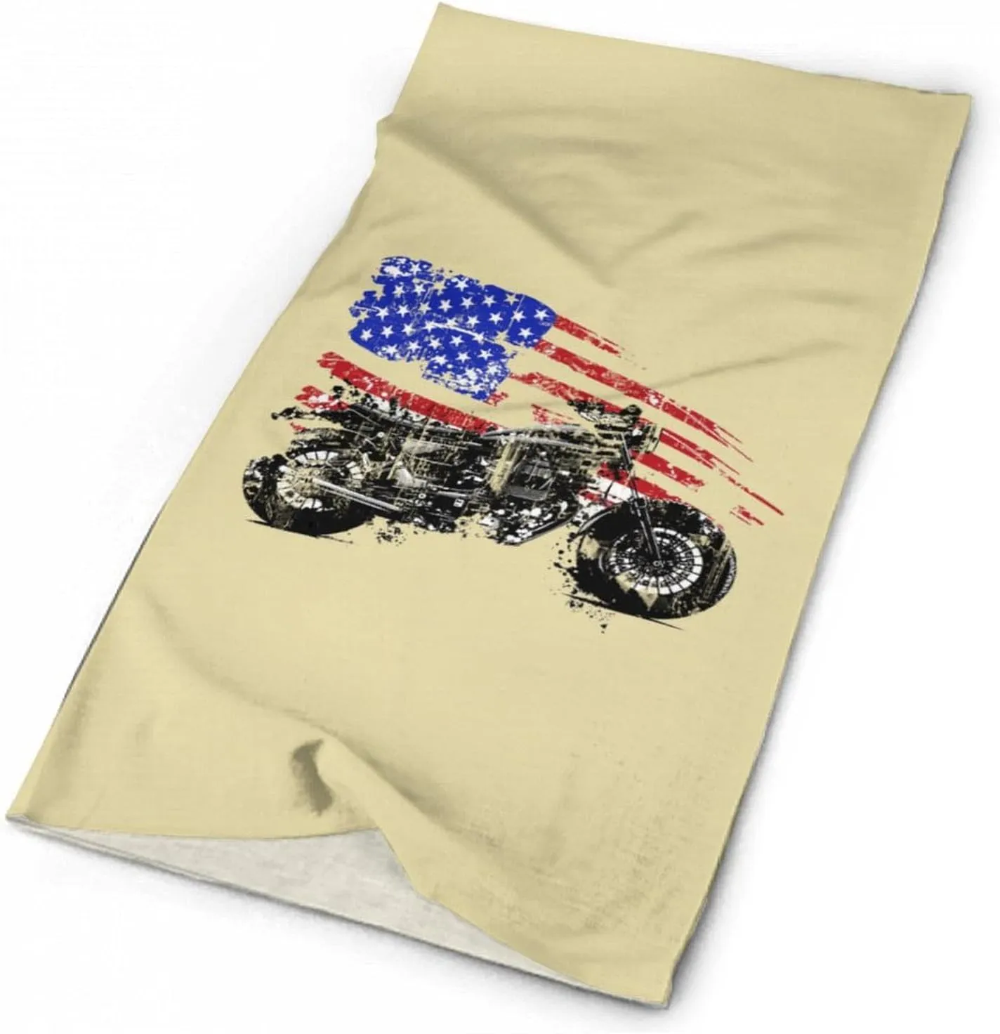 Motorcycle American Flag Bandanas for Men Turban Seamless Neck Gaiter Windproof Face Mask Cover Cold Weather Scarf
