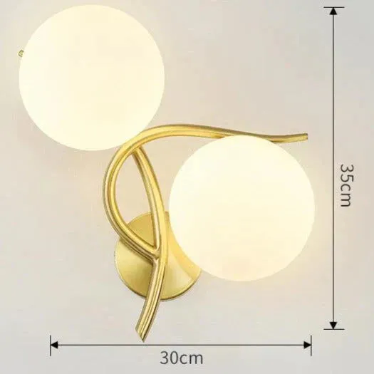 Nordic Minimalist Modern Living Room Corridor Bedroom Full Copper Wall Lamp