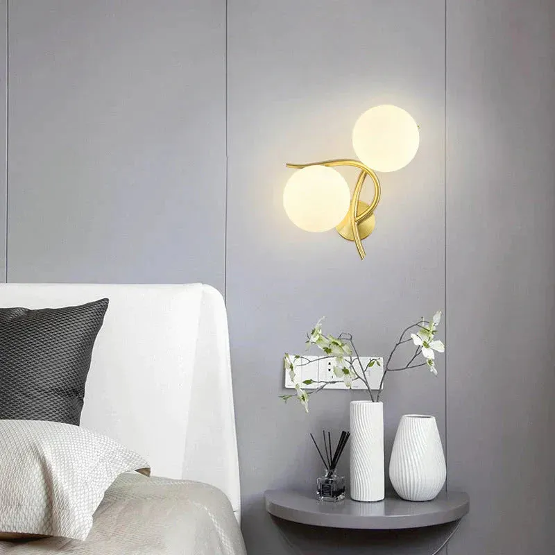 Nordic Minimalist Modern Living Room Corridor Bedroom Full Copper Wall Lamp