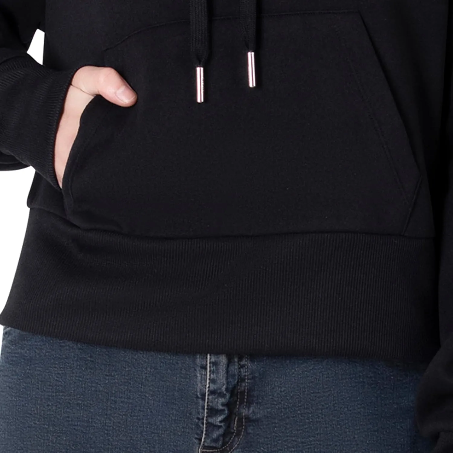 Paris Hilton Women's Embellished PARIS Pullover Sweatshirt Hoodie, Black