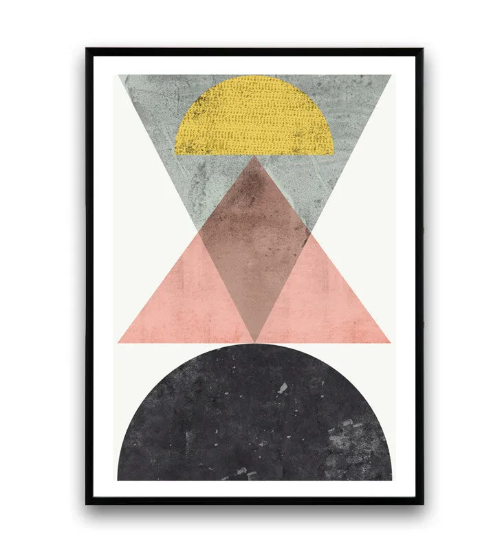 Scandinavian minimalist art, geometric print, abstract poster