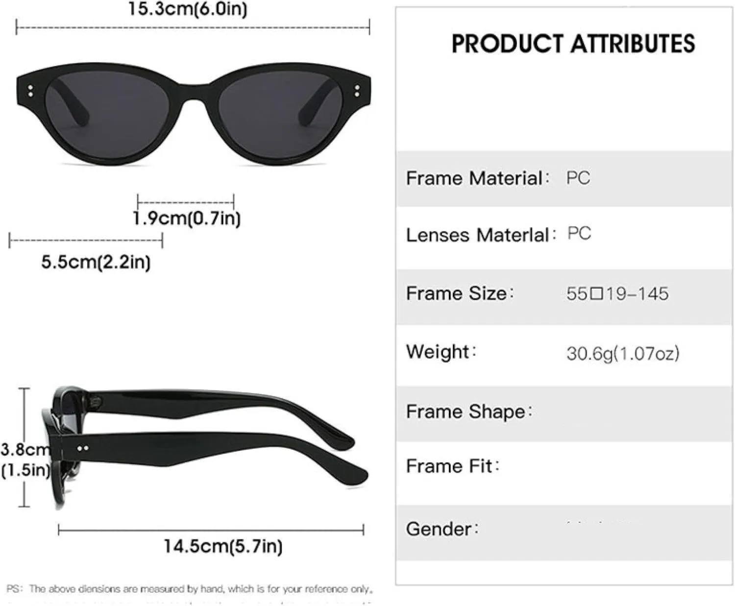 Vintage Cat Eye Sunglasses Women for Men Popular Luxury Sun Glasses Trend Punk Rivet Eyeglasses Uv400