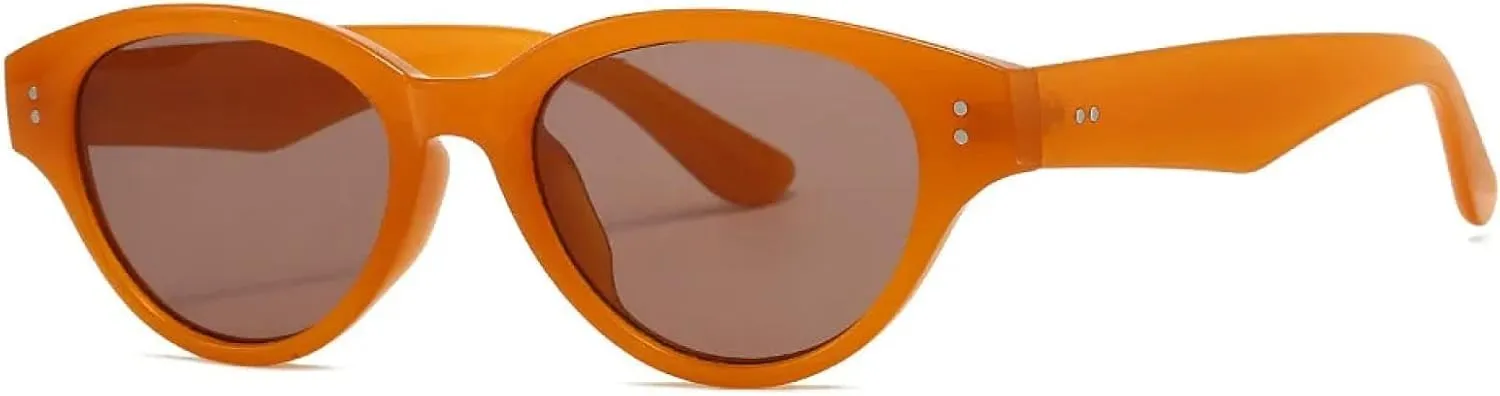 Vintage Cat Eye Sunglasses Women for Men Popular Luxury Sun Glasses Trend Punk Rivet Eyeglasses Uv400