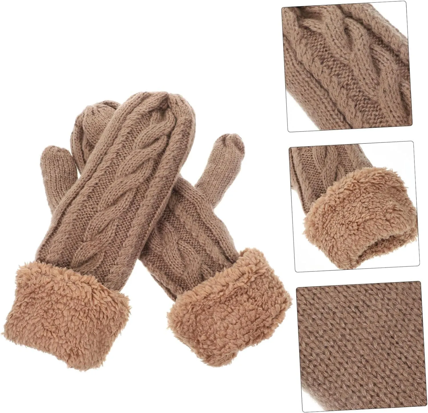 Warm Gloves 1 Pair Fleece Winter Gloves Men Wear-Resistant Gloves Cycling Gloves Womens Gloves Mittens Gloves Lightweight