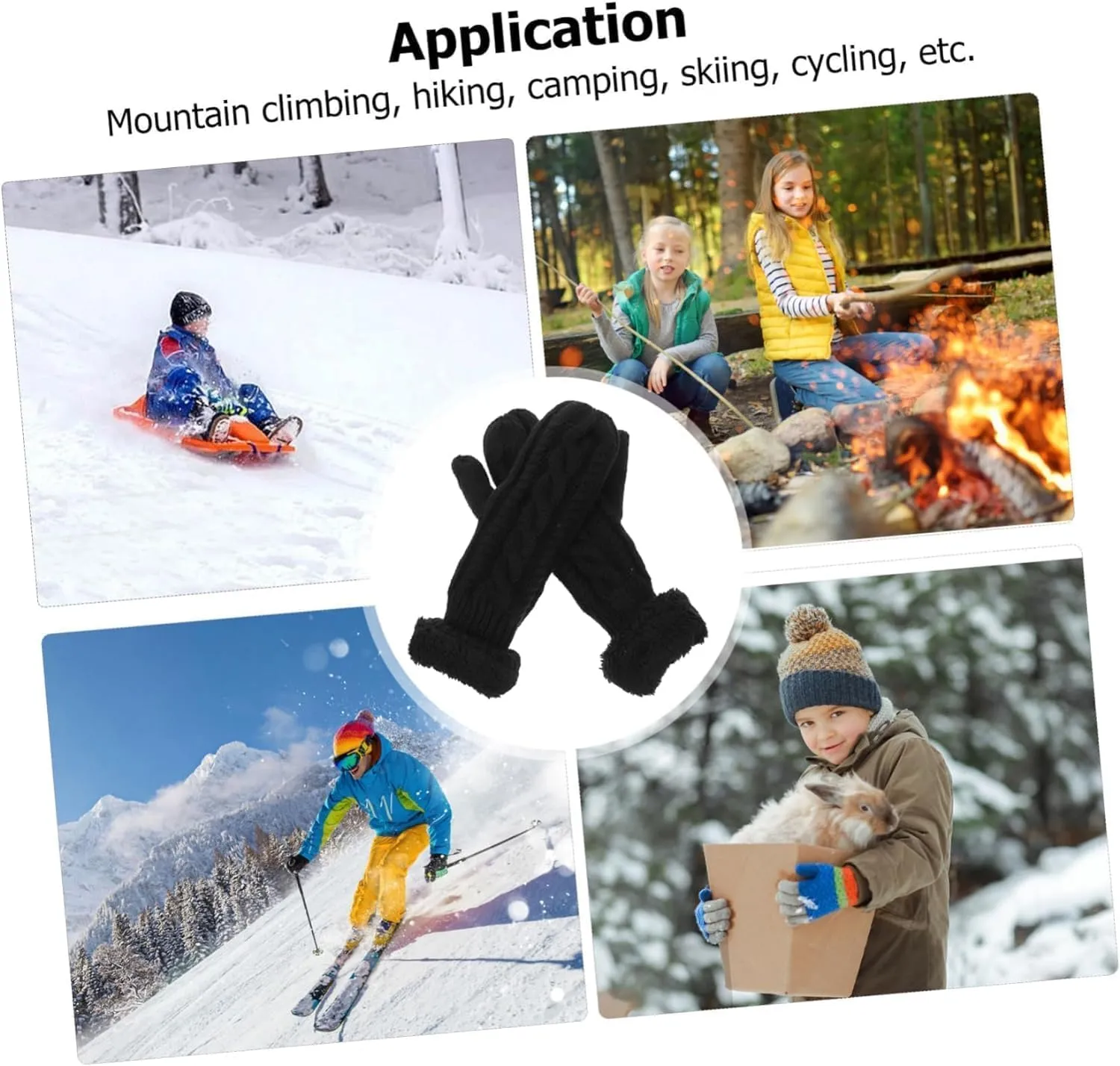 Warm Gloves 1 Pair Fleece Winter Gloves Men Wear-Resistant Gloves Cycling Gloves Womens Gloves Mittens Gloves Lightweight