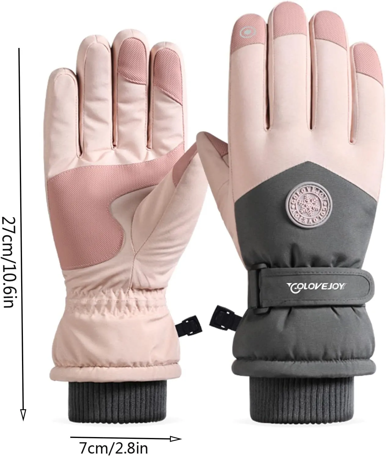 Winter Ski Gloves Warm Gloves Cute Printed Warm Cycling Gloves Soft Windproof Insulated Gloves for Girls & Boys Childrens