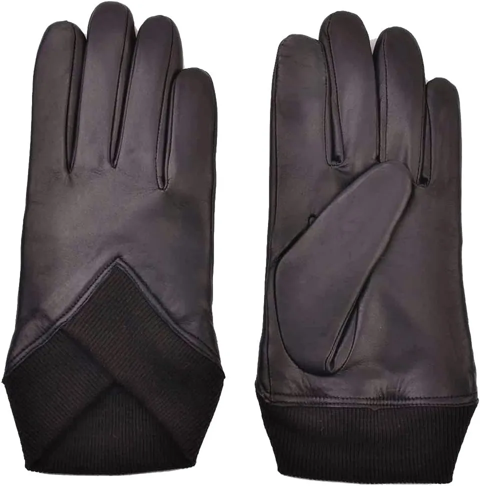YISEVEN Men's Lambskin Leather Gloves Touchscreen