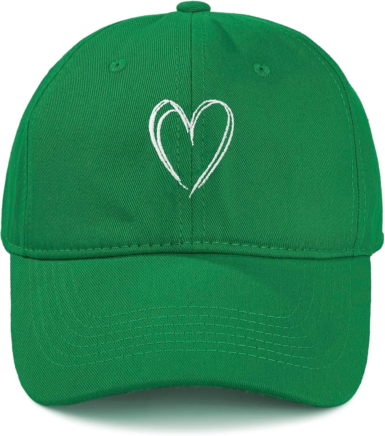 Zando 2025 Trendy Heart Baseball Caps for Women Men Girls Dad Adjustable Cute Cotton Ball Cap for Running Golf Tennies Travel