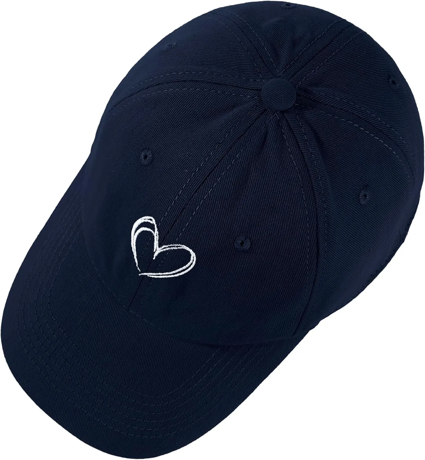 Zando 2025 Trendy Heart Baseball Caps for Women Men Girls Dad Adjustable Cute Cotton Ball Cap for Running Golf Tennies Travel