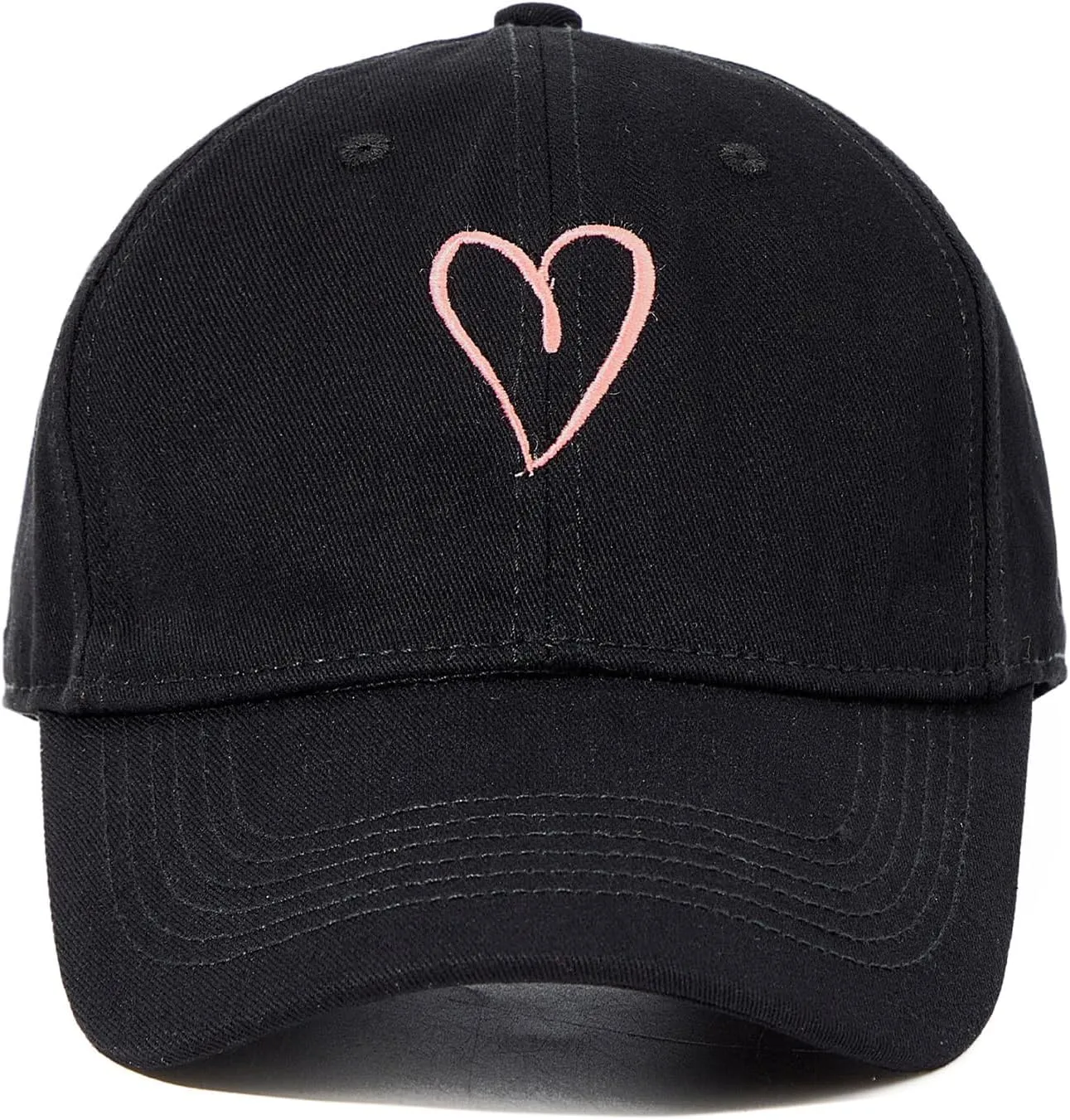 Zando 2025 Trendy Heart Baseball Caps for Women Men Girls Dad Adjustable Cute Cotton Ball Cap for Running Golf Tennies Travel