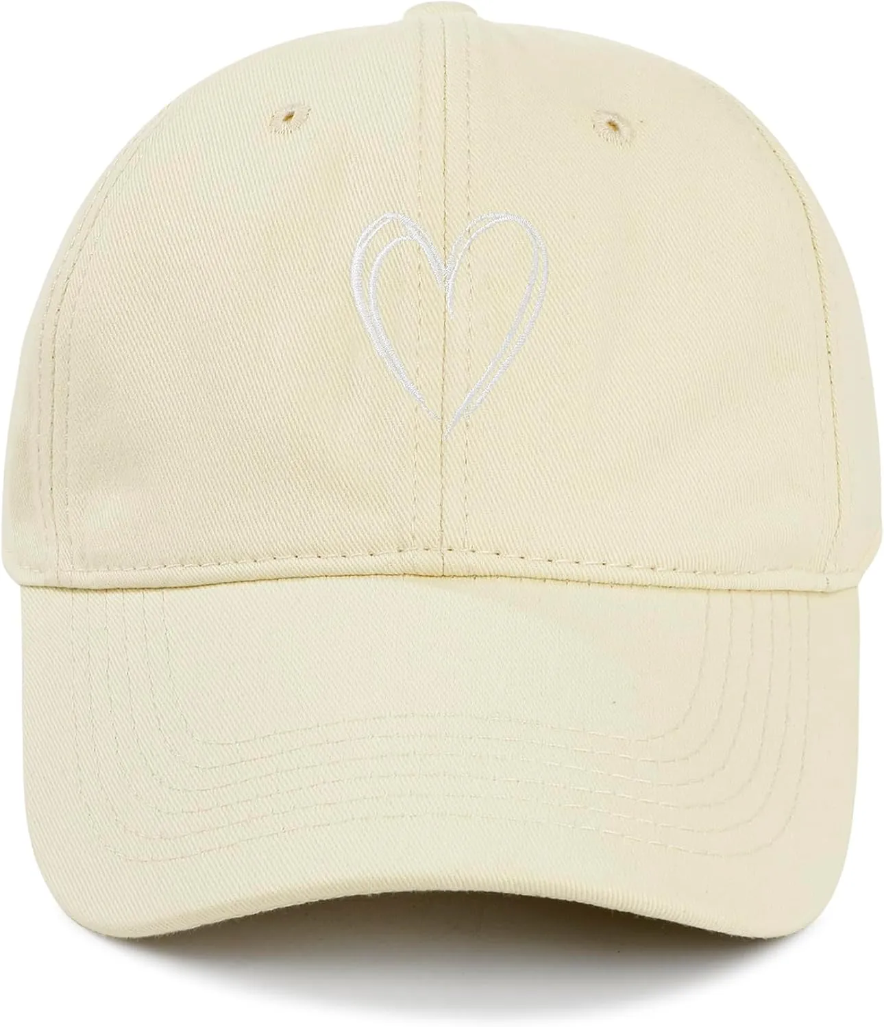 Zando 2025 Trendy Heart Baseball Caps for Women Men Girls Dad Adjustable Cute Cotton Ball Cap for Running Golf Tennies Travel