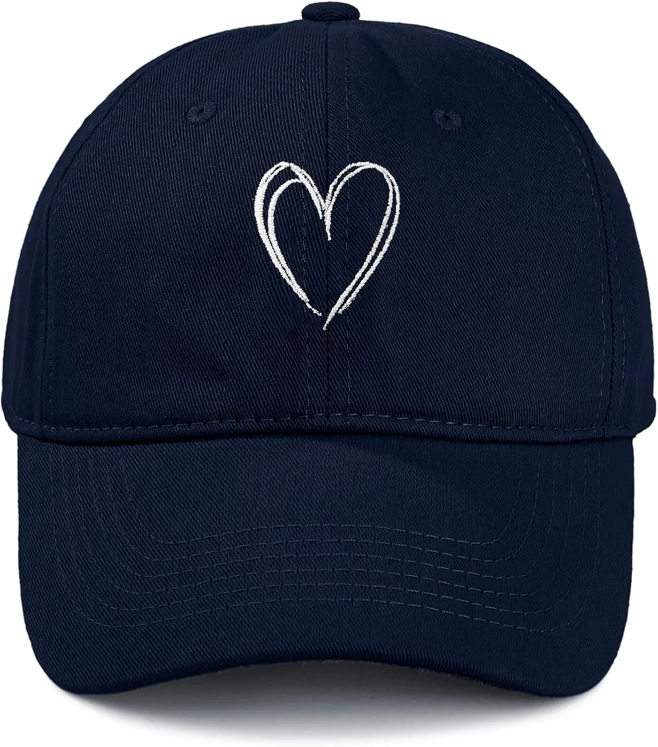 Zando 2025 Trendy Heart Baseball Caps for Women Men Girls Dad Adjustable Cute Cotton Ball Cap for Running Golf Tennies Travel