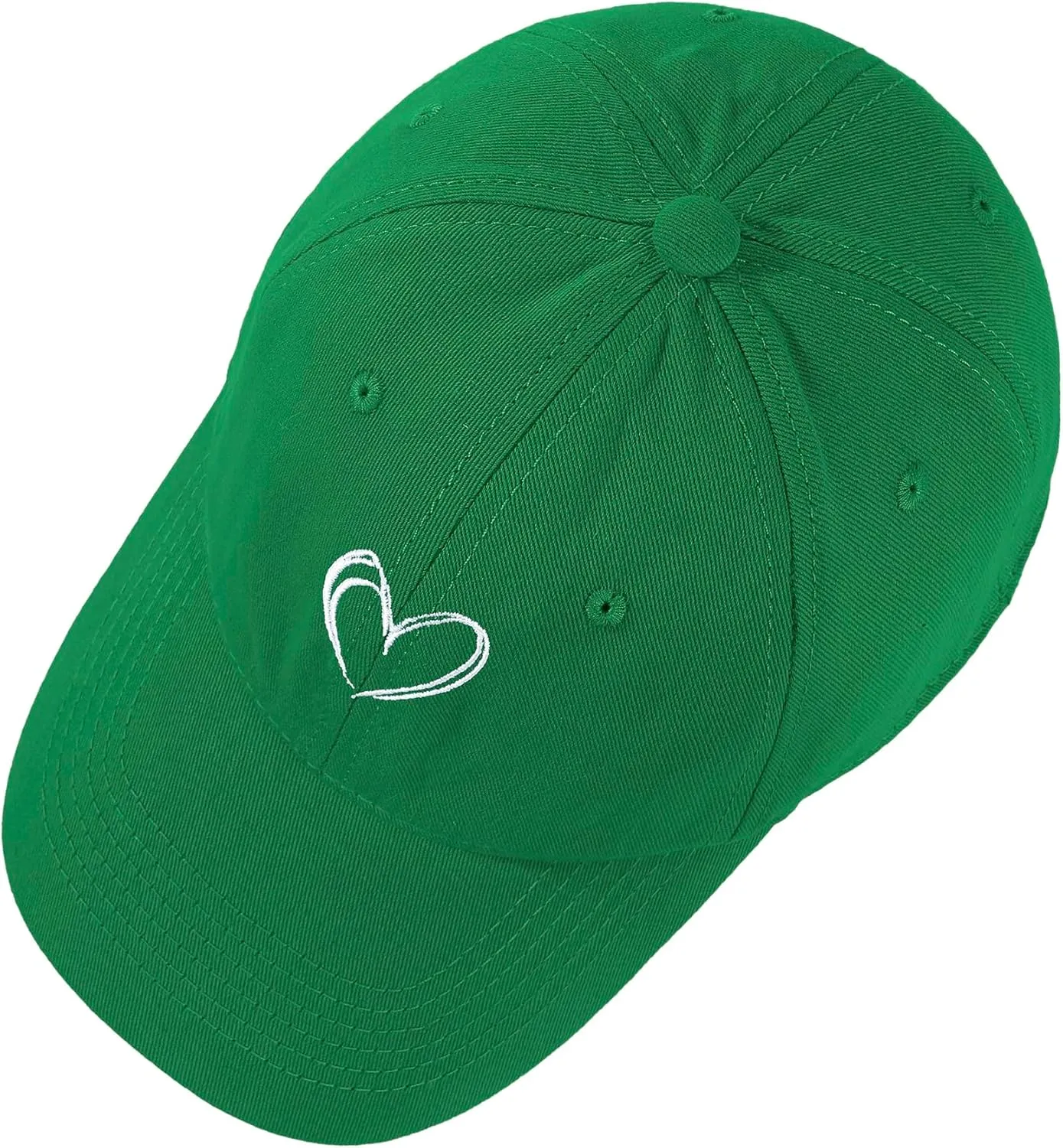 Zando 2025 Trendy Heart Baseball Caps for Women Men Girls Dad Adjustable Cute Cotton Ball Cap for Running Golf Tennies Travel