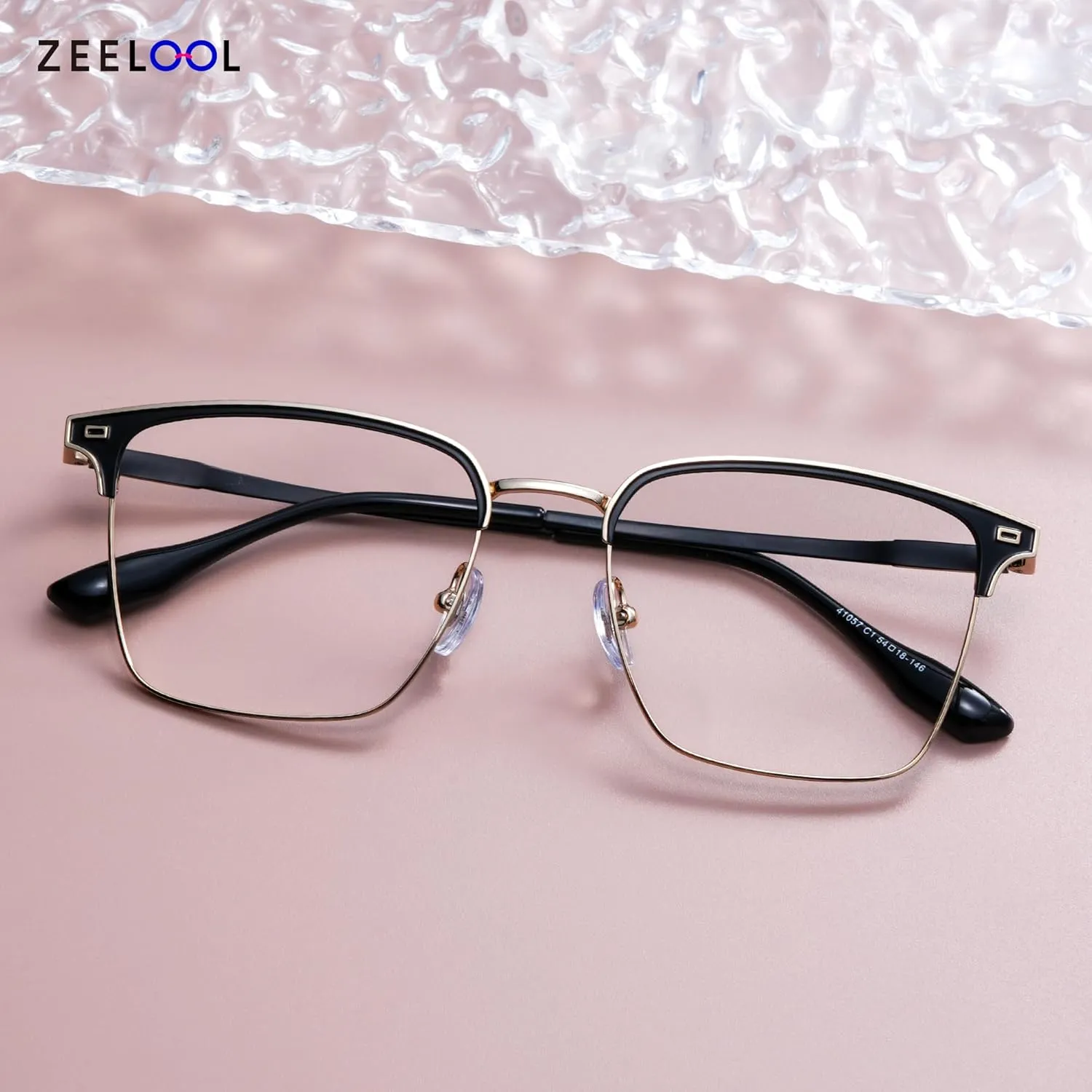 Zeelool Reader Blue Light Blocking Reading Glasses for Men Square Black Computer Reading Glasses Anti-reflective Coating