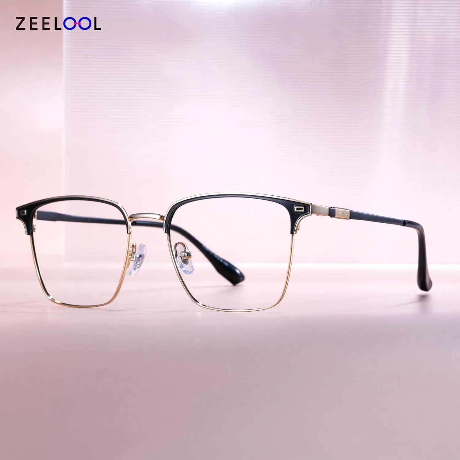 Zeelool Reader Blue Light Blocking Reading Glasses for Men Square Black Computer Reading Glasses Anti-reflective Coating
