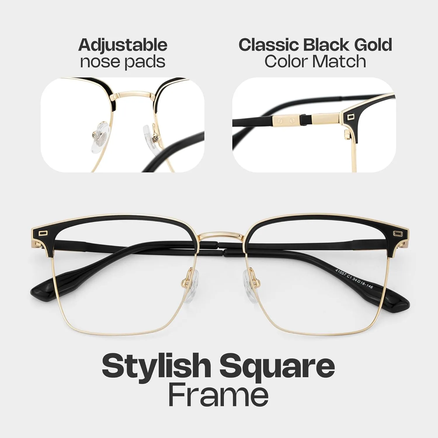 Zeelool Reader Blue Light Blocking Reading Glasses for Men Square Black Computer Reading Glasses Anti-reflective Coating
